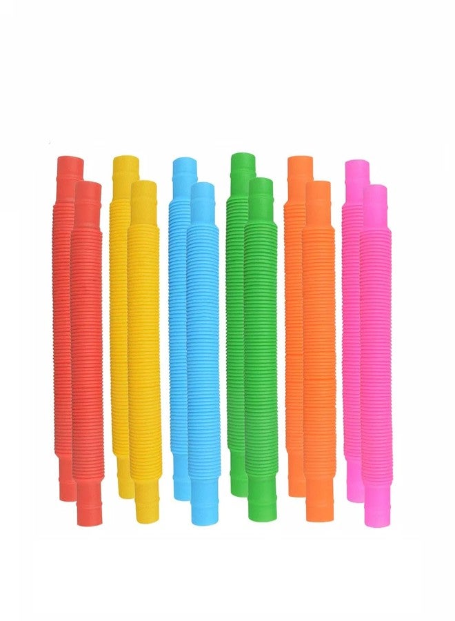MAGHROLA Pop Tubes Sensory Fidget Toys for Kids, Adults 【12pcs 】Stretchable, Bendable, Connectable Tubes - Stress Relief, Autism & ADHD Therapy Toy,Fine Motor Skills Learning,Party Favor【Multi-Color】 - Image 1